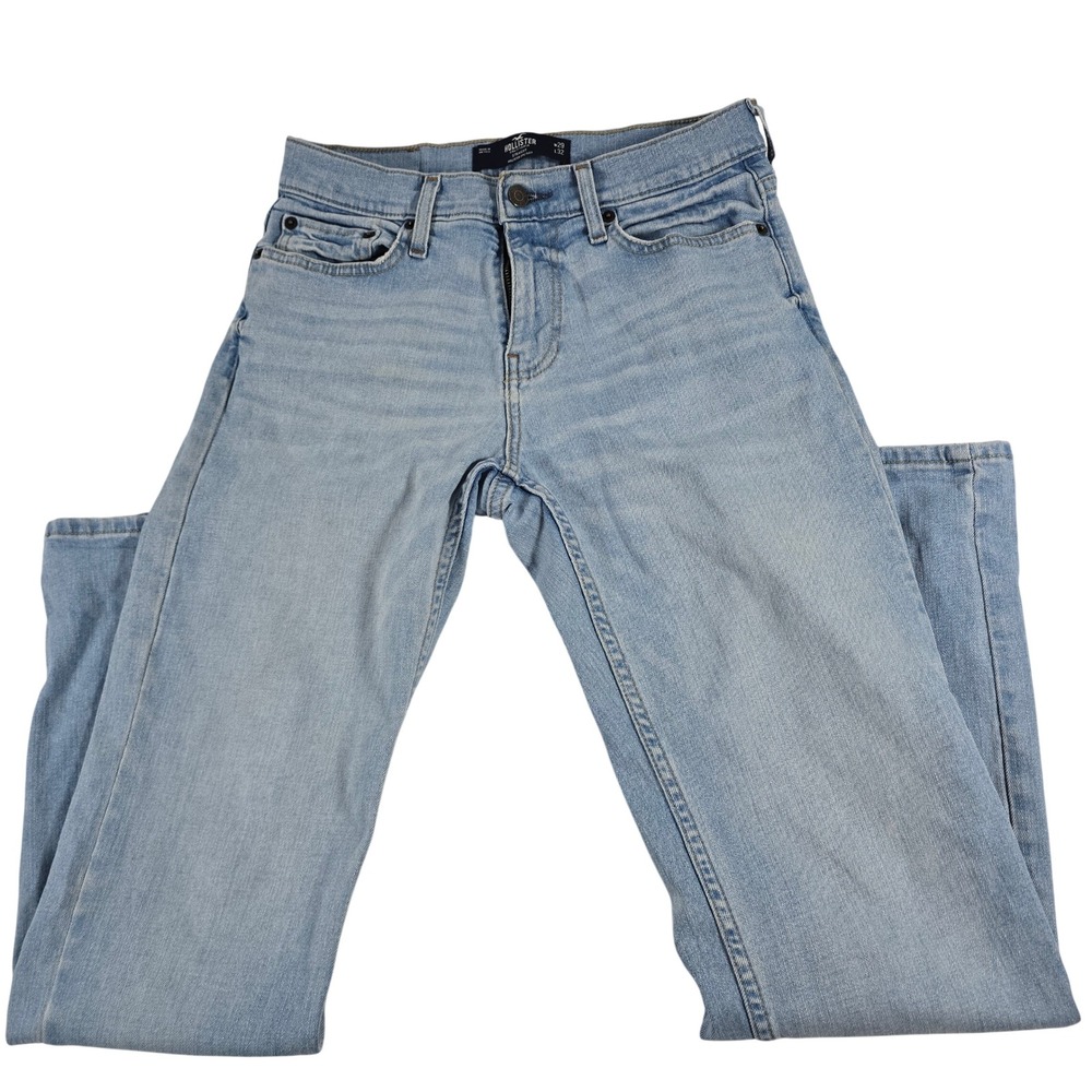 Hollister Epic Flex Straight Leg‎ Light Wash Jeans 29x32 Blue Denim Men Women